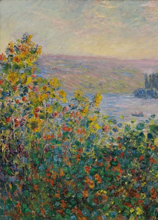 Claude Monet 'Flower BEds in Vetheuil, Detail', Impressionism, Reproduction 250gsm A4 & A3 Vintage Classic Art Poster Print wall art poster – printed in Yorkshire