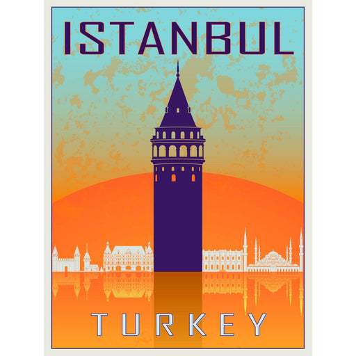 TRAVEL TOURISM ISTANBUL TURKEY GALATA TOWER BYZANTINE POSTER A4 / A3 wall art poster – printed in Yorkshire