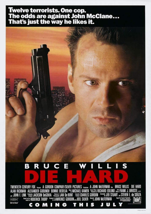 DIE HARD Vintage Movie Wall Art Poster Print 30cm x 43cm / 12 Inches x 17 Inches Memorabilia Bruce Willis wall art poster – printed in Yorkshire