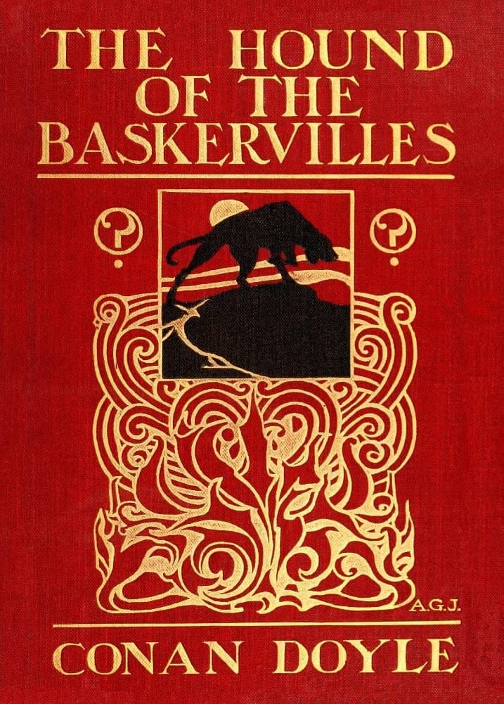 Vintage Literature 'Sherlock Holmes. The Hound of The Baskervilles', First Edition Cover, England, 1902, Arthur Conan Doyle, Reproduction 250gsm A4 & A3 Vintage Sherlock Holmes Poster wall art poster – printed in Yorkshire
