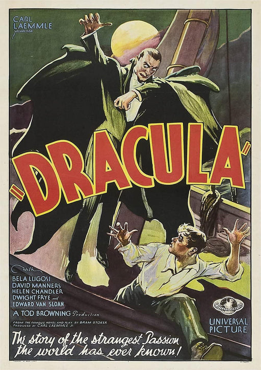 Vintage Dracula Poster A4/A3 Classic Horror Film Movie Print Wall Art wall art poster – printed in Yorkshire