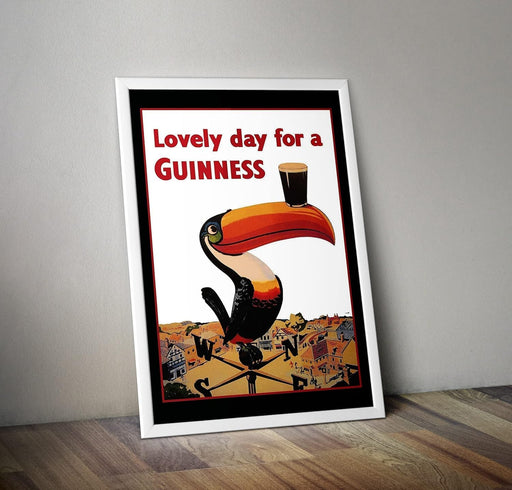 Lovely Day For A Guinness Drink Alcohol Poster Wall Art Print A4 & A3 wall art poster – printed in Yorkshire