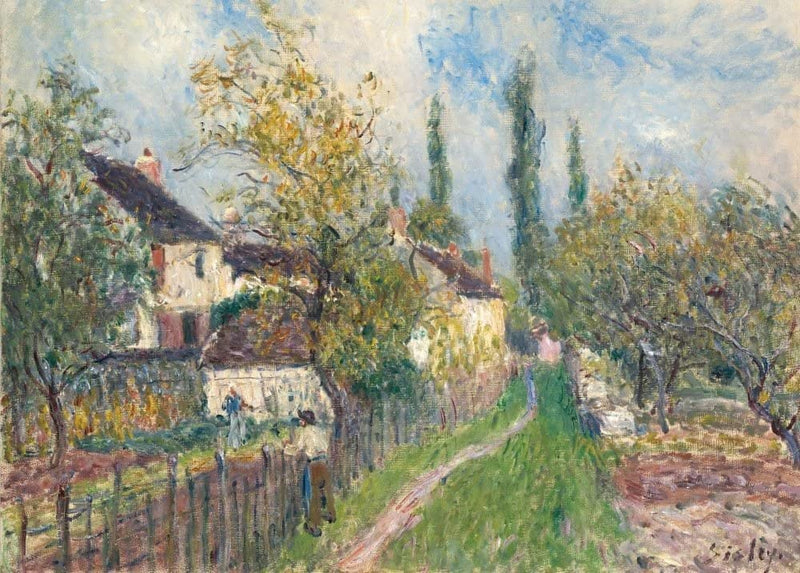 Alfred Sisley ' A Path at Les Sablons, Detail', 1883, British, Impressionism, Reproduction 250gsm A4 & A3 Vintage Classic Art Poster Print wall art poster – printed in Yorkshire