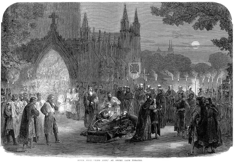 RPW Roystone Print Works Vintage Film and Theatre 'Shakespeare. King John at Dury Lane Theatre', England, 1865, Reproduction 250gsm A4 & A3 Vintage Shakespeare Poster wall art poster – printed in Yorkshire