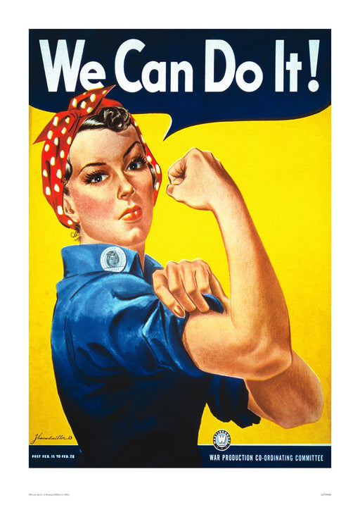 We Can Do It, Rosie the Riveter World War 2, Vintage Feminism Art Print Poster wall art poster – printed in Yorkshire