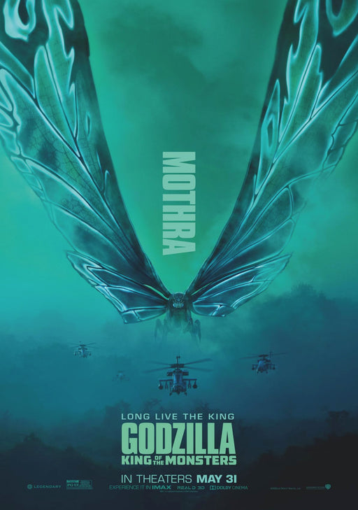 Godzilla King of Monsters Mothra Reproduction Classic Movie Film and Theatre Poster wall art print wall art poster – printed in Yorkshire