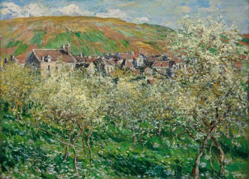 Claude Monet 'Flowering Plum Trees', France, 1879, Impressionism, Reproduction 250gsm A4 & A3 Vintage Classic Art Poster Print wall art poster – printed in Yorkshire