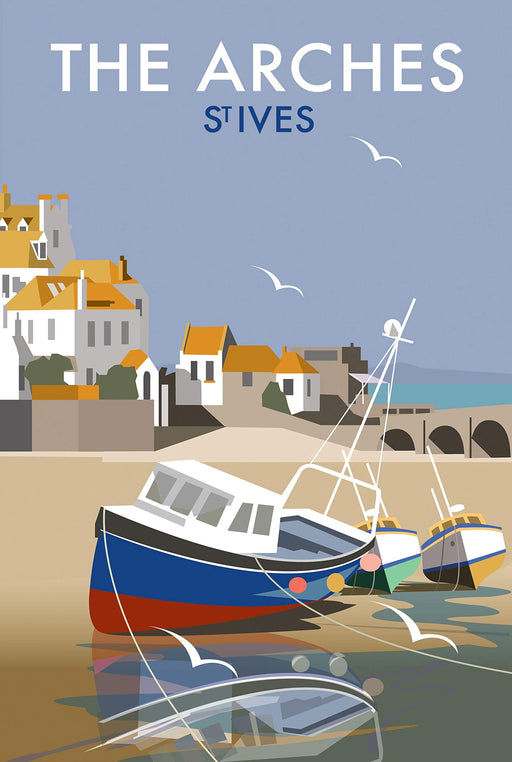 RPW The Arches St ives Cornwall Vintage Travel Poster Art Print A3 42 x 30cm wall art poster – printed in Yorkshire