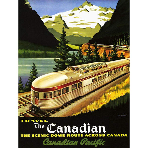 Travel Train Rail Scenic Route Landscape Mountain Lake Canada Art Print Poster Wall DŽcor A4 and A3 wall art poster – printed in Yorkshire