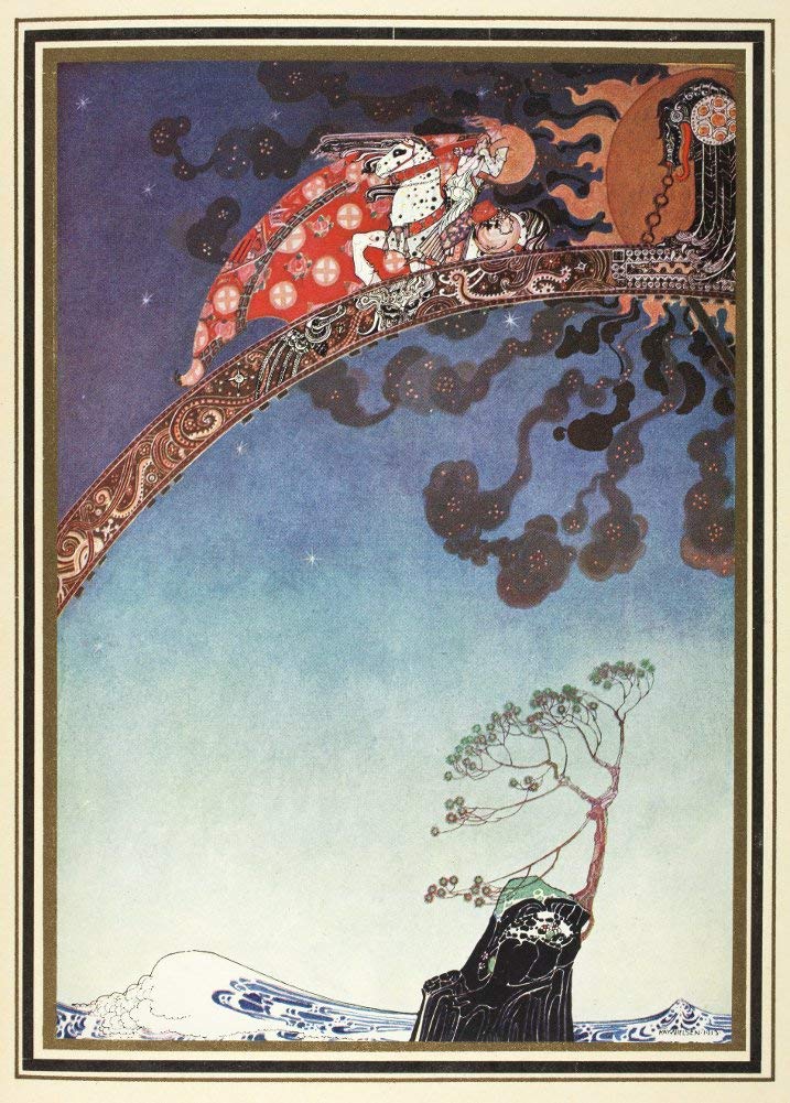 RPW Roystone Print Works KAY NIELSEN The Dragon and the White Horse, from East of the Sun and West of the Moon c1914 250gsm Art Wall Art Poster wall art poster – printed in Yorkshire
