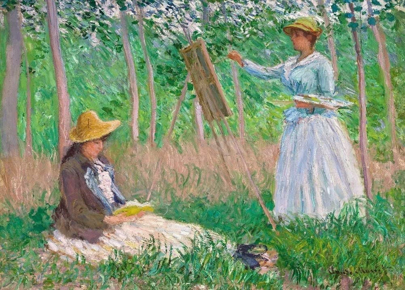 Claude Monet 'in The Woods at Giverny', France, 1887, Impressionism, Reproduction 250gsm A4 & A3 Vintage Classic Art Poster Print wall art poster – printed in Yorkshire