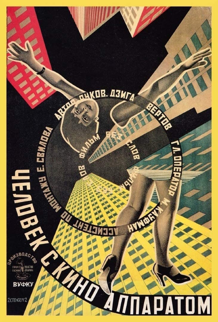 RPW ALEXANDER RODCHENKO Vintage Russian Soviet Union Constructivism THE MAN WITH A MOVIE CAMERA c1929 Wall Art Poster A4 and A3 size 250gsm Print wall art poster – printed in Yorkshire