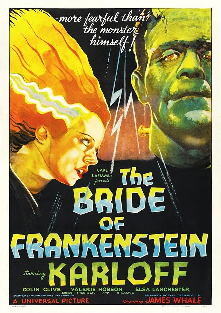 The Bride Of Frankenstein Vintage Movie Film A4/A3 Wall Art Print Poster wall art poster – printed in Yorkshire