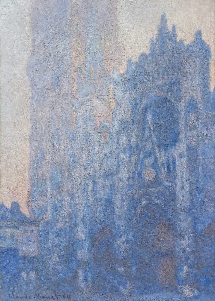 Claude Monet 'Rouen Cathedral Facade and Tour d'Albane', France, 1894, Impressionism, Reproduction 250gsm A4 & A3 Vintage Classic Art Poster Print wall art poster – printed in Yorkshire
