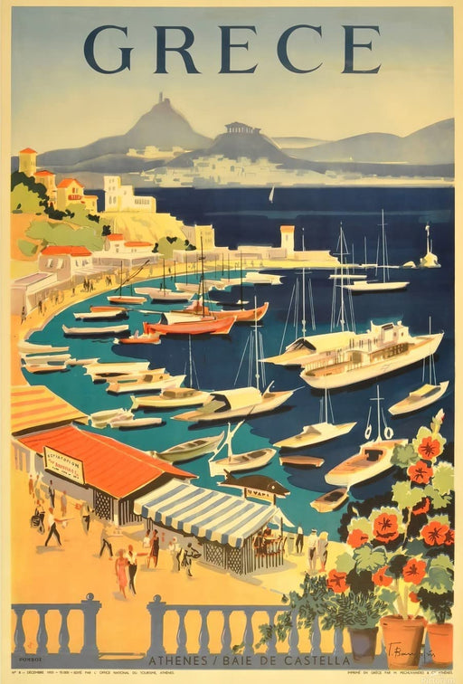 Vintage Travel Railway Greece Reproduction A4/A3 Wall Art Deco Poster Print wall art poster – printed in Yorkshire