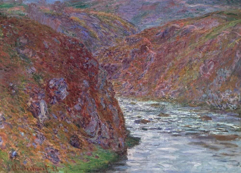 Claude Monet 'Valley of The Creuse. Grey Day, Detail', France, 1889, Impressionism, Reproduction 250gsm A4 & A3 Vintage Classic Art Poster Print wall art poster – printed in Yorkshire