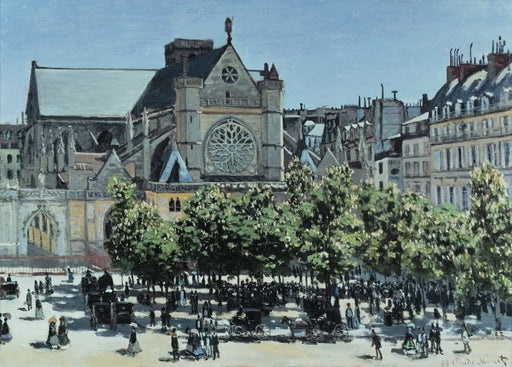 Claude Monet 'St, Germain l'Auxerrois', France, 1867, Impressionism, Reproduction 250gsm A4 & A3 Vintage Classic Art Poster Print wall art poster – printed in Yorkshire