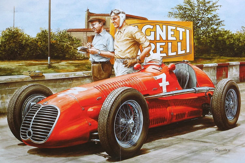 Vintage Automobile 'Little Red Rocket', Reproduction 250gsm A4 & A3 Vintage Automobile Racing Poster wall art poster – printed in Yorkshire