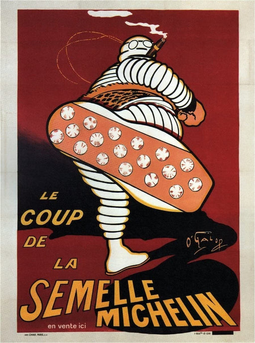 RPW Roystone Print Works Vintage Automobile 'Michelin Semelle', France, 1913, Reproduction 250gsm A4 & A3 Vintage Automobile Poster wall art poster – printed in Yorkshire