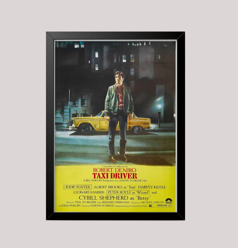 Taxi Driver Robert Deniro Jodi foster Vintage 1970's movie poster Wall Art print wall art poster – printed in Yorkshire