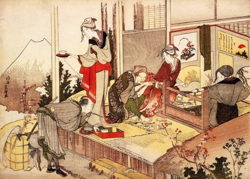 RPW Roystone Print Works Hokusai 'The Studio of Netsuke', Japan, 18-19th Century, Reproduction gloss A4 & A3 Ukiyo-e Classic Art Poster wall art poster – printed in Yorkshire