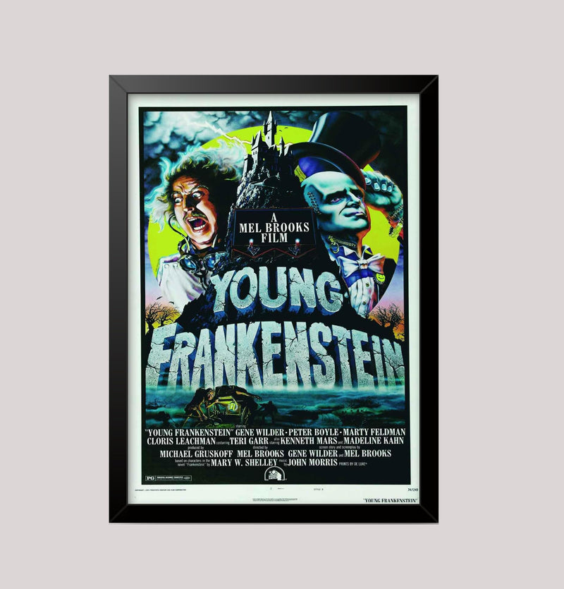 Young Frankenstein Vintage Comedy Horror 1970's movie poster Wall Art print wall art poster – printed in Yorkshire