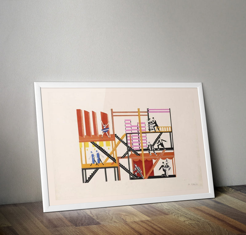 Alexandra Exter 'Project for an Operatta', Poland, 1927, Reproduction 250gsm A4 & A3 Vintage Shakespeare Ballet Poster Print wall art poster – printed in Yorkshire