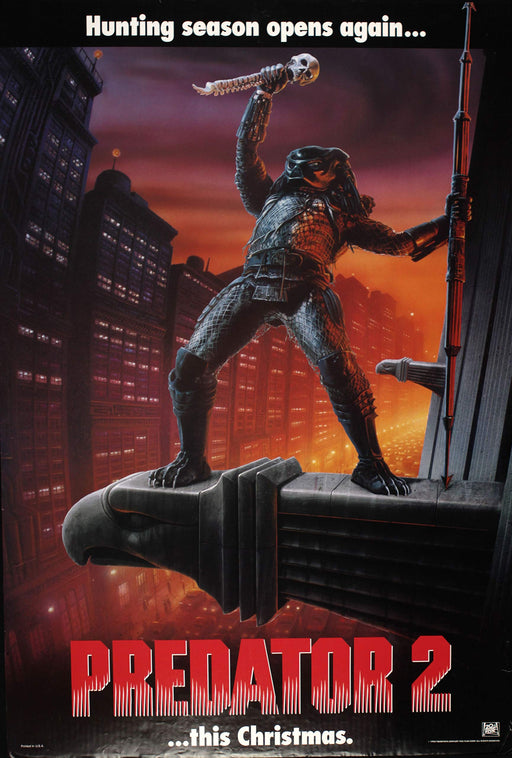 Vintage Predator 2 Movie poster A3 size 250gsm 420mm x 297mm Satin print wall art poster – printed in Yorkshire