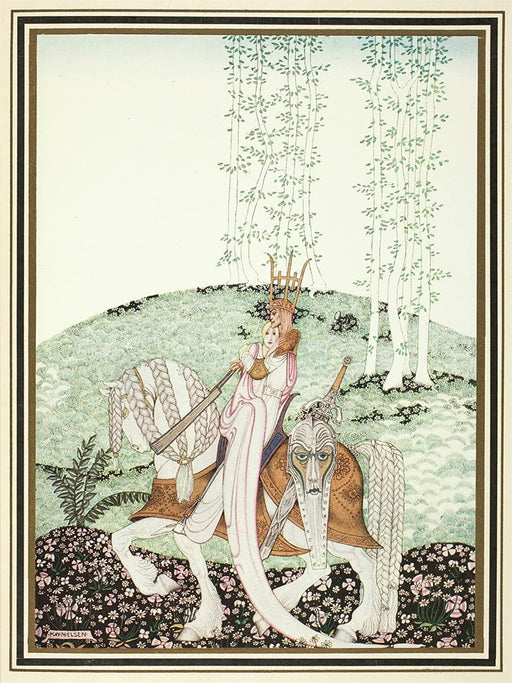 RPW Roystone Print Works Kay Nielsen 'Then he Coaxed her Down', from 'East of The Sun and West of The Moon', Denmark, 1914, Reproduction Vintage 250gsm A4 & A3 Classic Poster wall art poster – printed in Yorkshire
