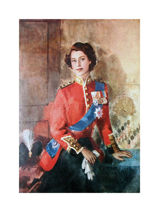 Painting Kanelba Queen Elizabeth II England Picture Wall Art Print A4 and A3 wall art poster – printed in Yorkshire
