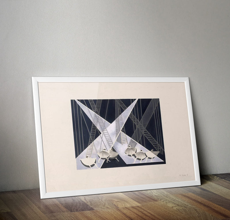 Alexandra Exter 'Circus Stage Design I', Poland, 1929-30, Reproduction 250gsm A4 & A3 Vintage Ballet Poster Print wall art poster – printed in Yorkshire