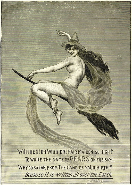 RPW Roystone Print Works Vintage Barbershop and Salon 'Pears Soap Whither! Oh Whither! Fair Maiden So High', England, Reproduction 250gsm Gloss A4 & A3 Vintage Barbershop Poster wall art poster – printed in Yorkshire