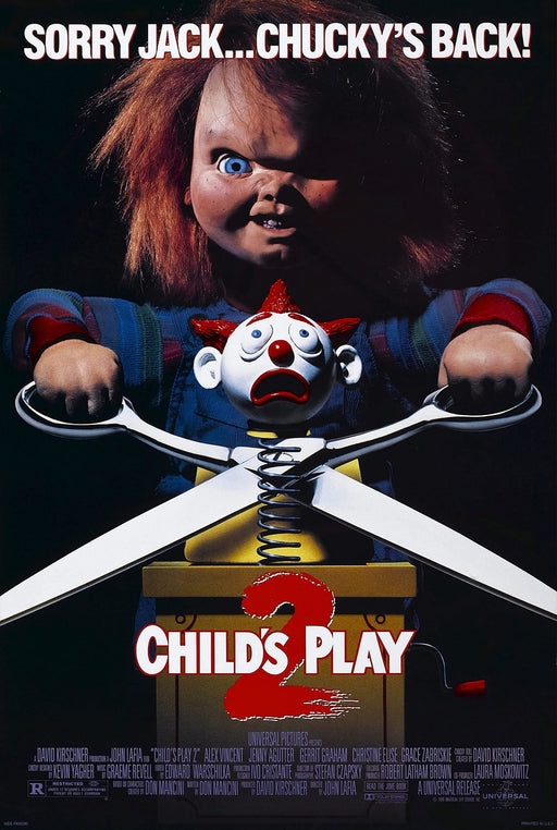 Child's Play 2 1990 Cult Vintage Slasher Horror Film Movie Poster Print wall art poster – printed in Yorkshire