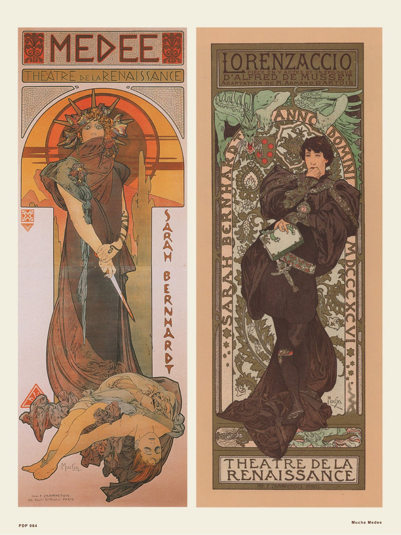 Art nouveau Poster Art Print by Alphonse Mucha Medee wall art poster – printed in Yorkshire