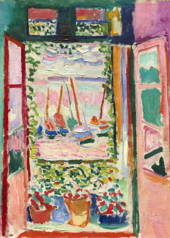 RPW Roystone Print Works Henri Matisse 'Open Window, Collioure', France, 1905, Reproduction Vintage 250gsm Gloss A4 & A3 Classic Poster wall art poster – printed in Yorkshire