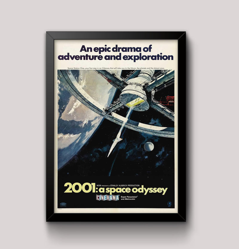 2001 - A Space Odyssey Stanley Kubrick Film Movie Poster Wall Art Print various sizes, Framed or unframed. wall art poster – printed in Yorkshire