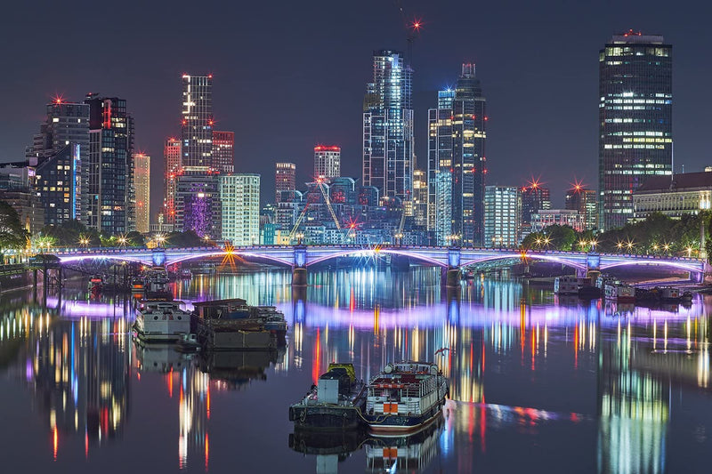 View from west Minister bridge at night Photograph Wall Art Poster Print A4 and A3 wall art poster – printed in Yorkshire