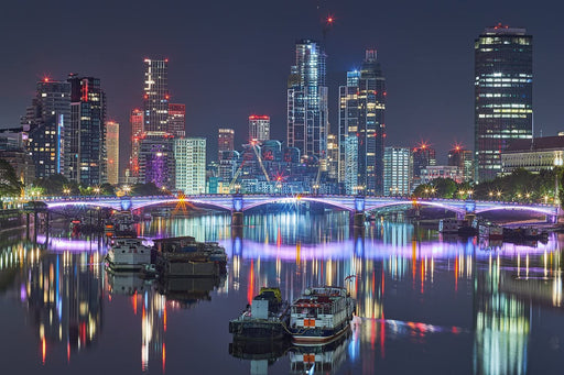 View from west Minister bridge at night Photograph Wall Art Poster Print A4 and A3 wall art poster – printed in Yorkshire
