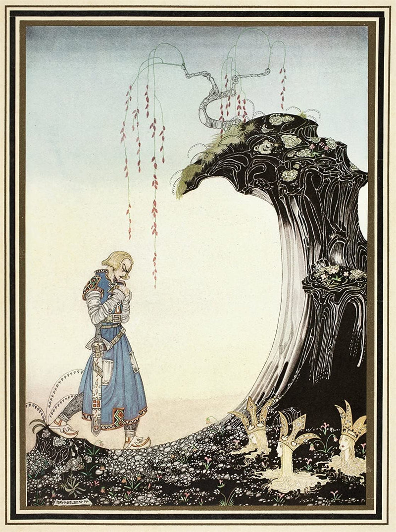 RPW Roystone Print Works Kay Nielsen 'The Three Princesses of Whiteland', from 'East of The Sun and West of The Moon', Denmark, 1914, Reproduction 250gsm A4 & A3 Vintage Classic Art Nouveau Poster wall art poster – printed in Yorkshire