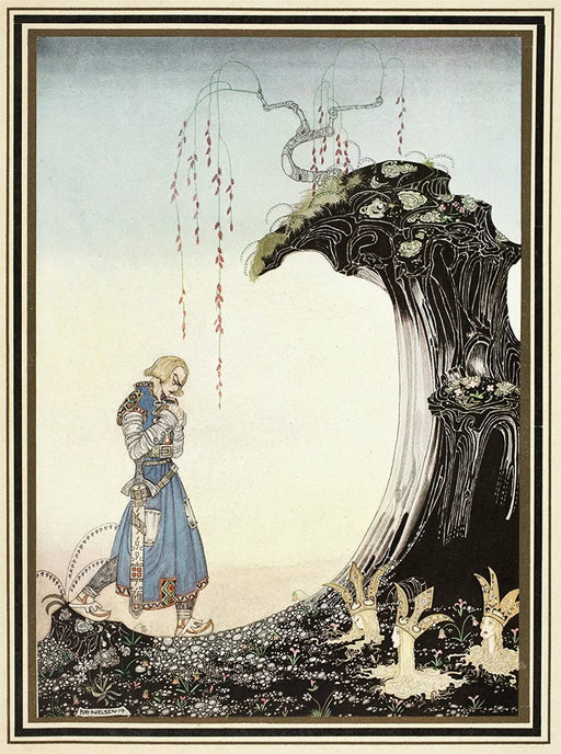 RPW Roystone Print Works Kay Nielsen 'The Three Princesses of Whiteland', from 'East of The Sun and West of The Moon', Denmark, 1914, Reproduction 250gsm A4 & A3 Vintage Classic Art Nouveau Poster wall art poster – printed in Yorkshire