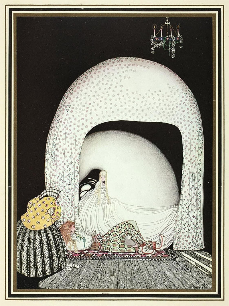 RPW Roystone Print Works Kay Nielsen 'This Time she Whisked Off The Wig', from 'East of The Sun and West of The Moon', Denmark, 1914, Reproduction Vintage 250gsm A4 & A3 Classic Poster wall art poster – printed in Yorkshire