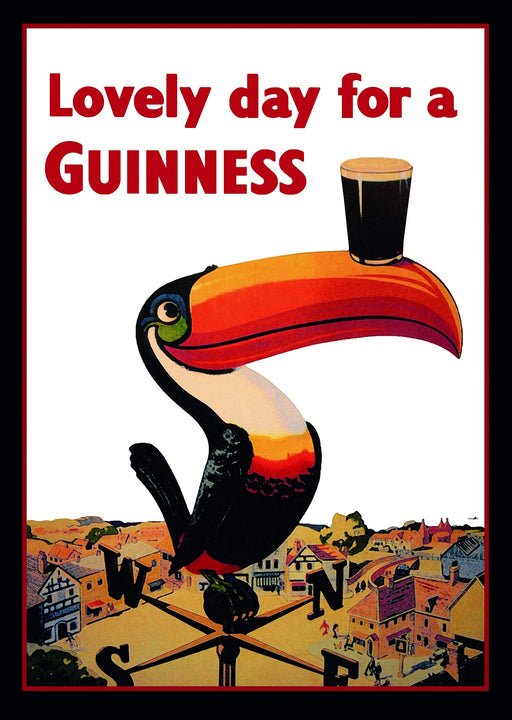 LOVELY DAY FOR A GUINNESS - Alcohol Advertisement Wall Poster Print - 30cm x 43cm / 12 Inches x 17 Inches wall art poster – printed in Yorkshire