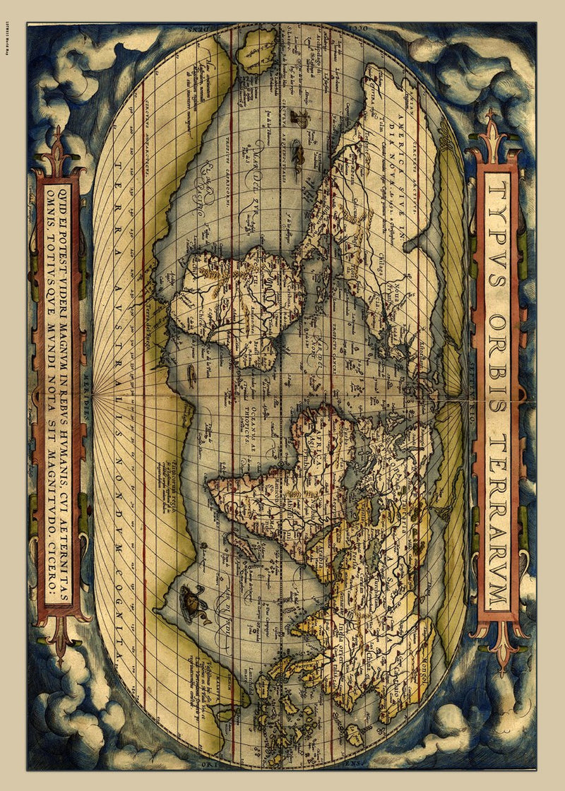 World Map Poster wall Art Print wall art poster – printed in Yorkshire