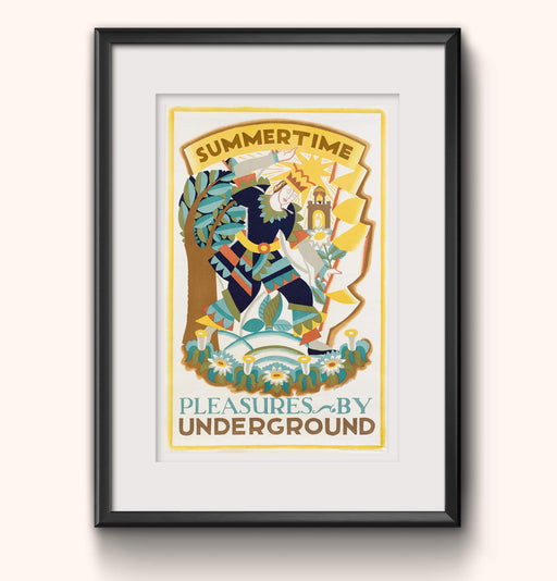 RPW Vintage Railway Travel Poster Advert By Underground Summertime Pleasures by Underground wall art poster – printed in Yorkshire
