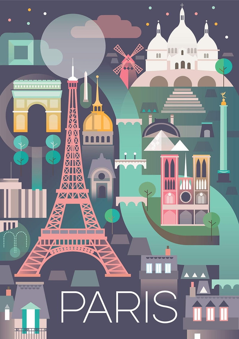 RPW Paris Vintage Railway Travel Poster Art Print A3 42 x 30cm wall art poster – printed in Yorkshire