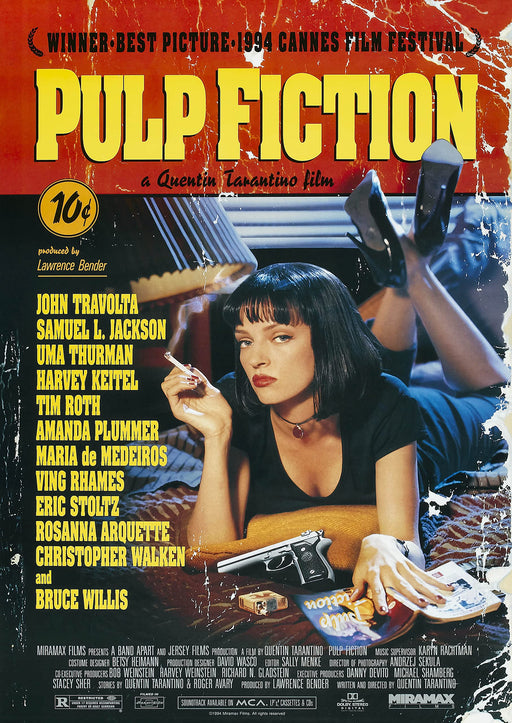 Pulp Fiction Cult Film Movie Poster Print Tarantino Retro Vintage Wall Art wall art poster – printed in Yorkshire