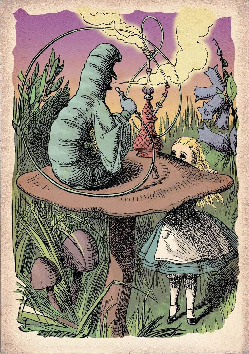 Alice in Wonderland The Caterpillar Vintage Art Print Poster A4 and A3 wall art poster – printed in Yorkshire