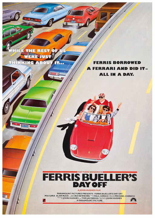 Ferris Buellers day off Cult Vintage Classic 1986 Film Movie Poster Wall Art Print various sizes, Framed or unframed. wall art poster – printed in Yorkshire