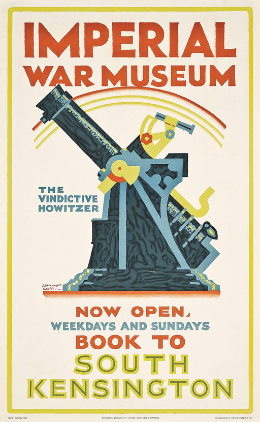 RPW Vintage Travel Poster Advert 1920's Imperial War Museum wall art poster – printed in Yorkshire