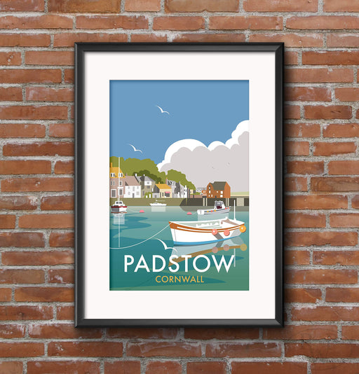 RPW Vintage Padstow Cornwall Travel Poster A3 Wall Art print 40 x 30cm 16 x 12 inches wall art poster – printed in Yorkshire